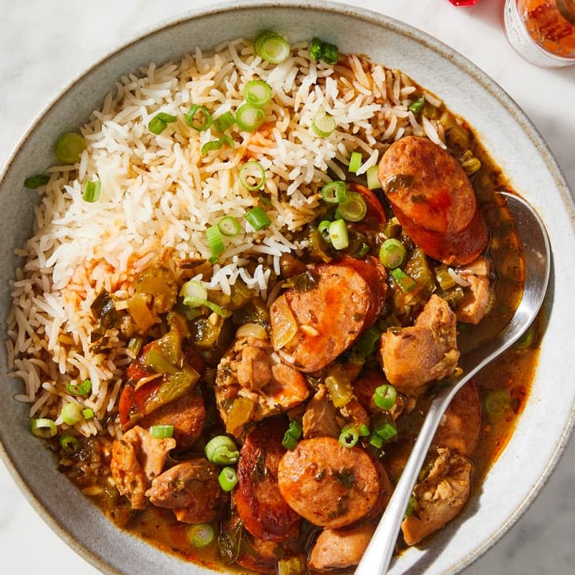 Traditional Cajun gumbo