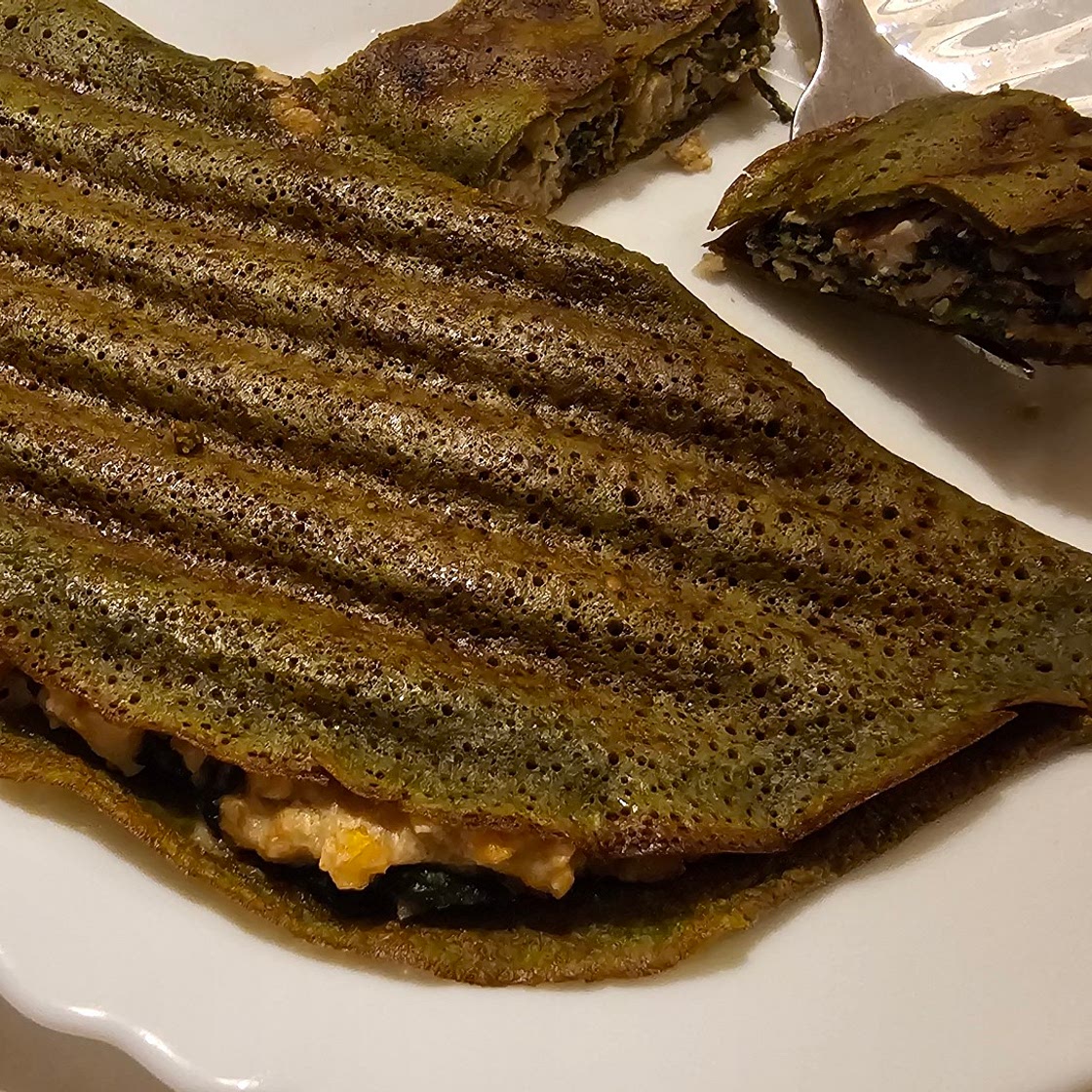 Spinach crepes