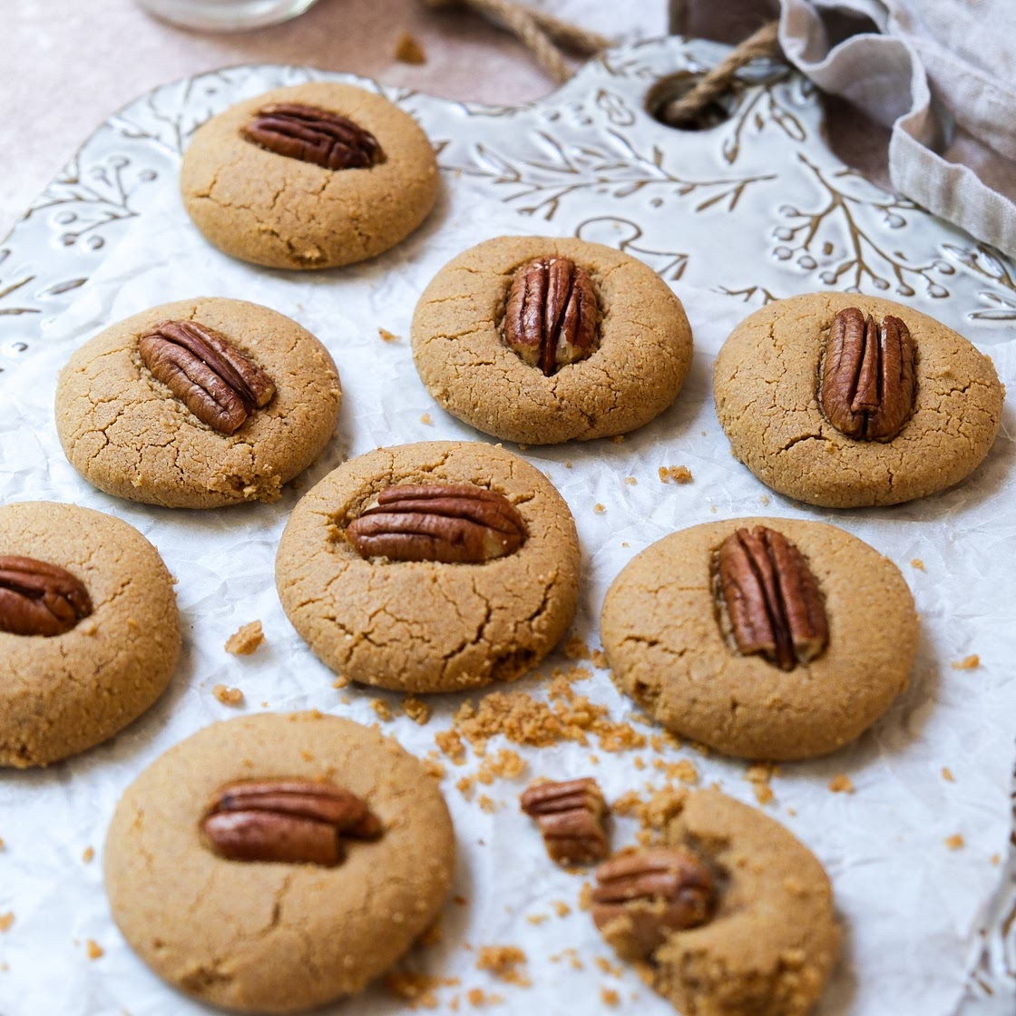 Ginger Cinnamon Cashew Shortbreads