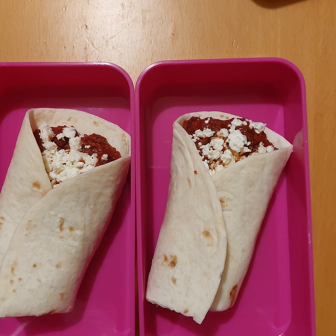 tacos con fagioli rossi e feta