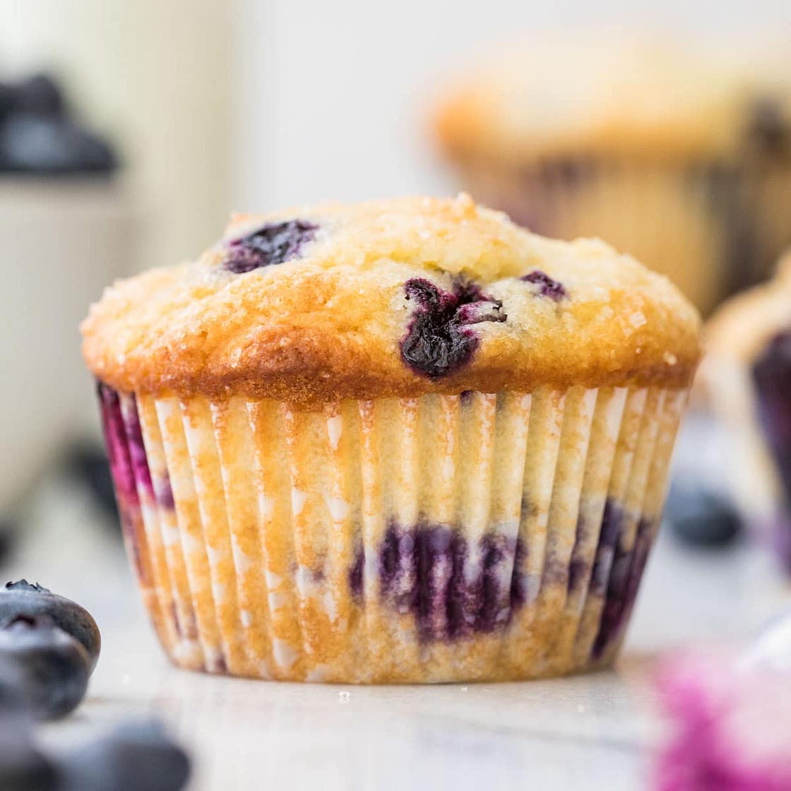 Healthy Blueberry Banana Muffins