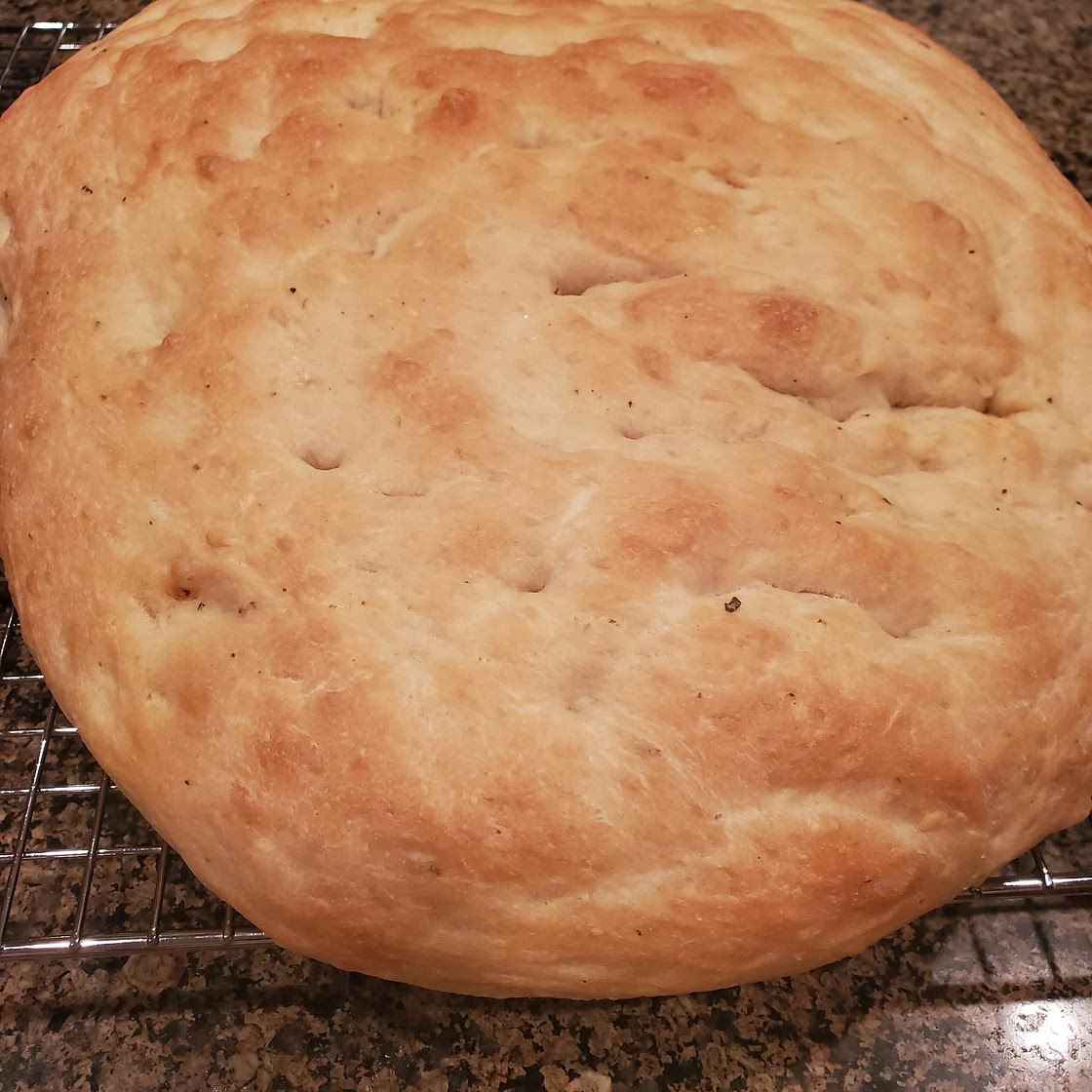 Basic foccacia (bread machine or stand mixer)