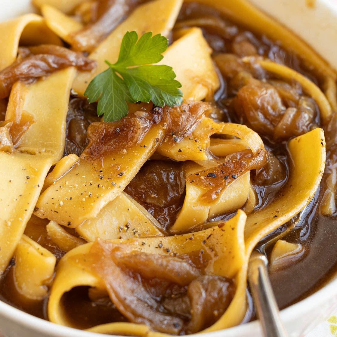 French Onion Noodle Soup