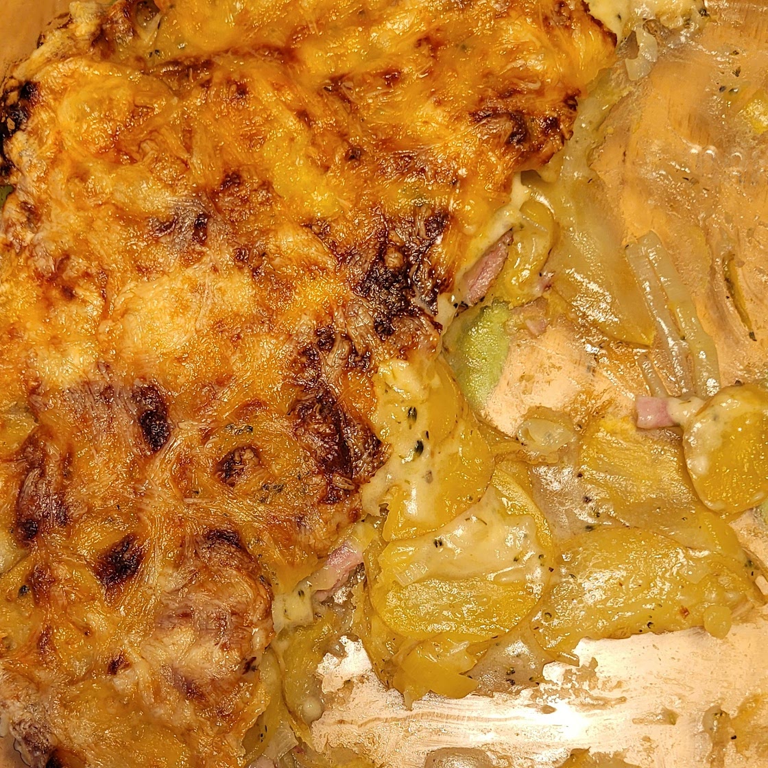Kartoffel Gratin mit Lauch