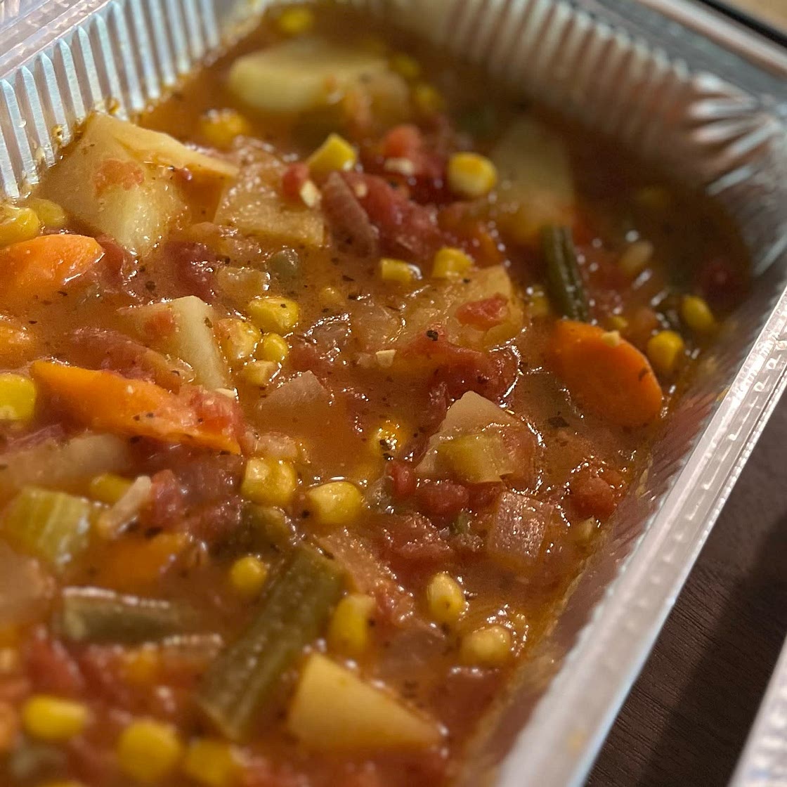 Garden Vegetable Soup (Freezer/Vegetarian/Gluten Free/Diabetic Friendly/Low Carb/Low Cholesterol)
