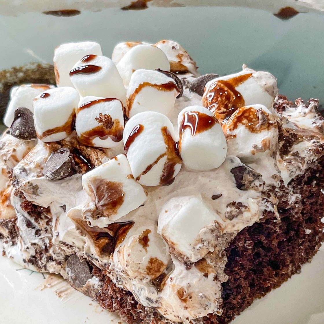 Hot Chocolate Poke Cake