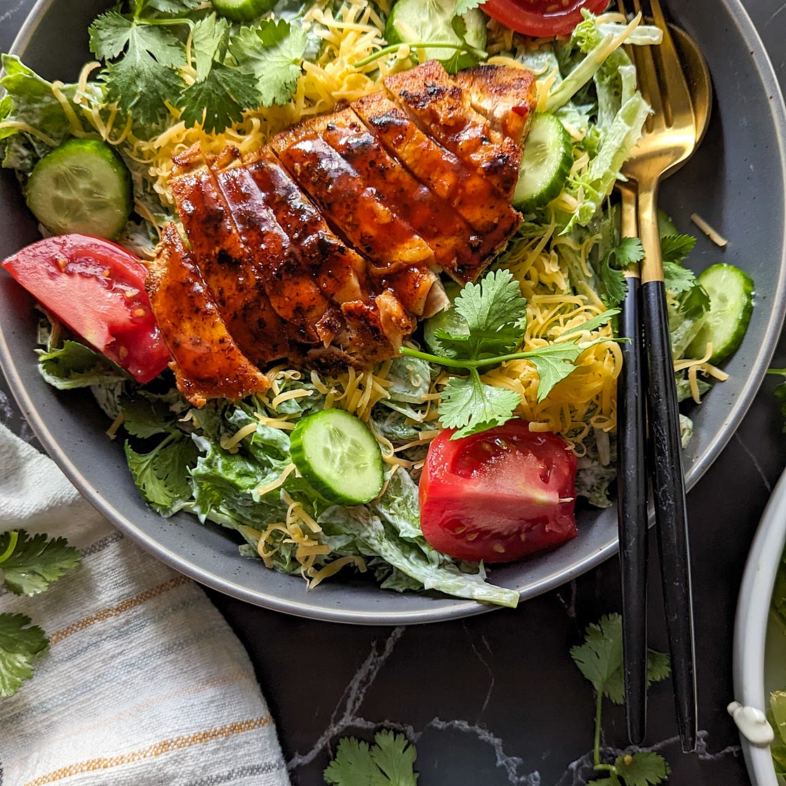 BBQ Chicken Salad with Homemade Ranch