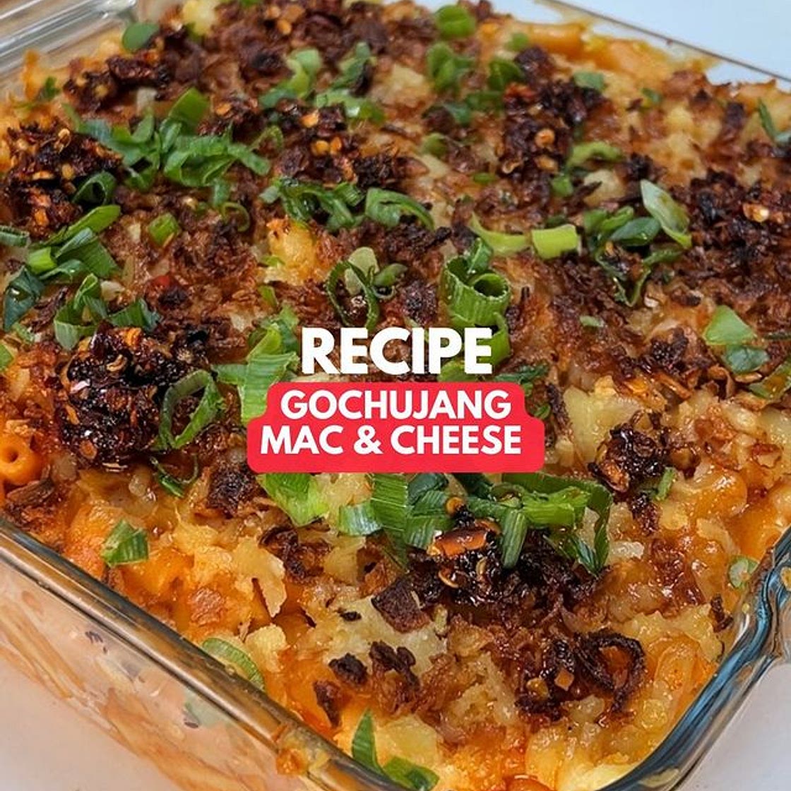 GOCHUJANG MAC & CHEESE WITH A CRISPY ONION “BREADCRUMB” 🔥