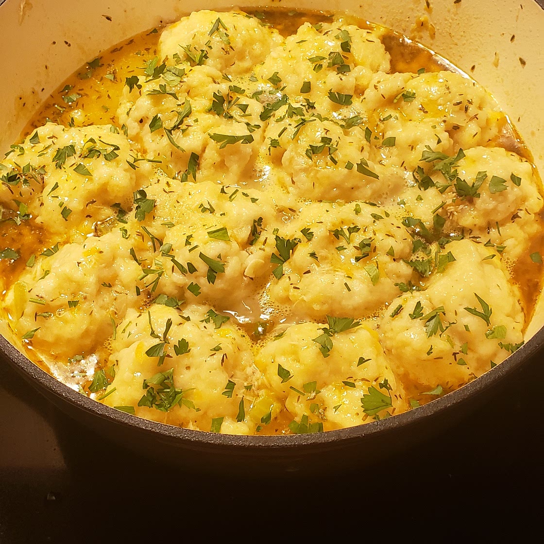 Chicken dumpling soup