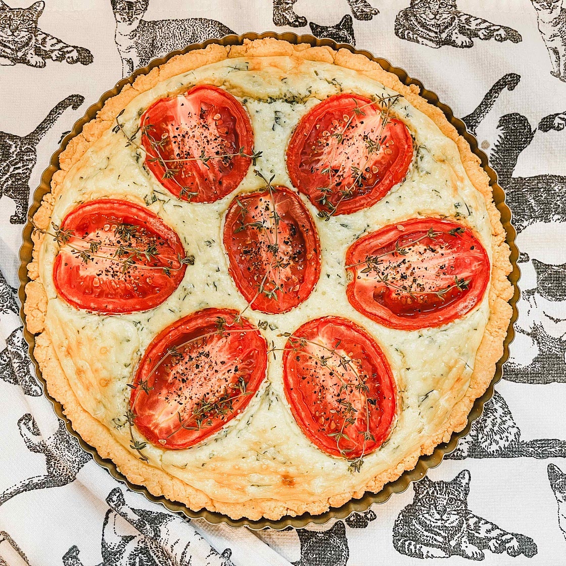 Polenta Crust Tomato Tart