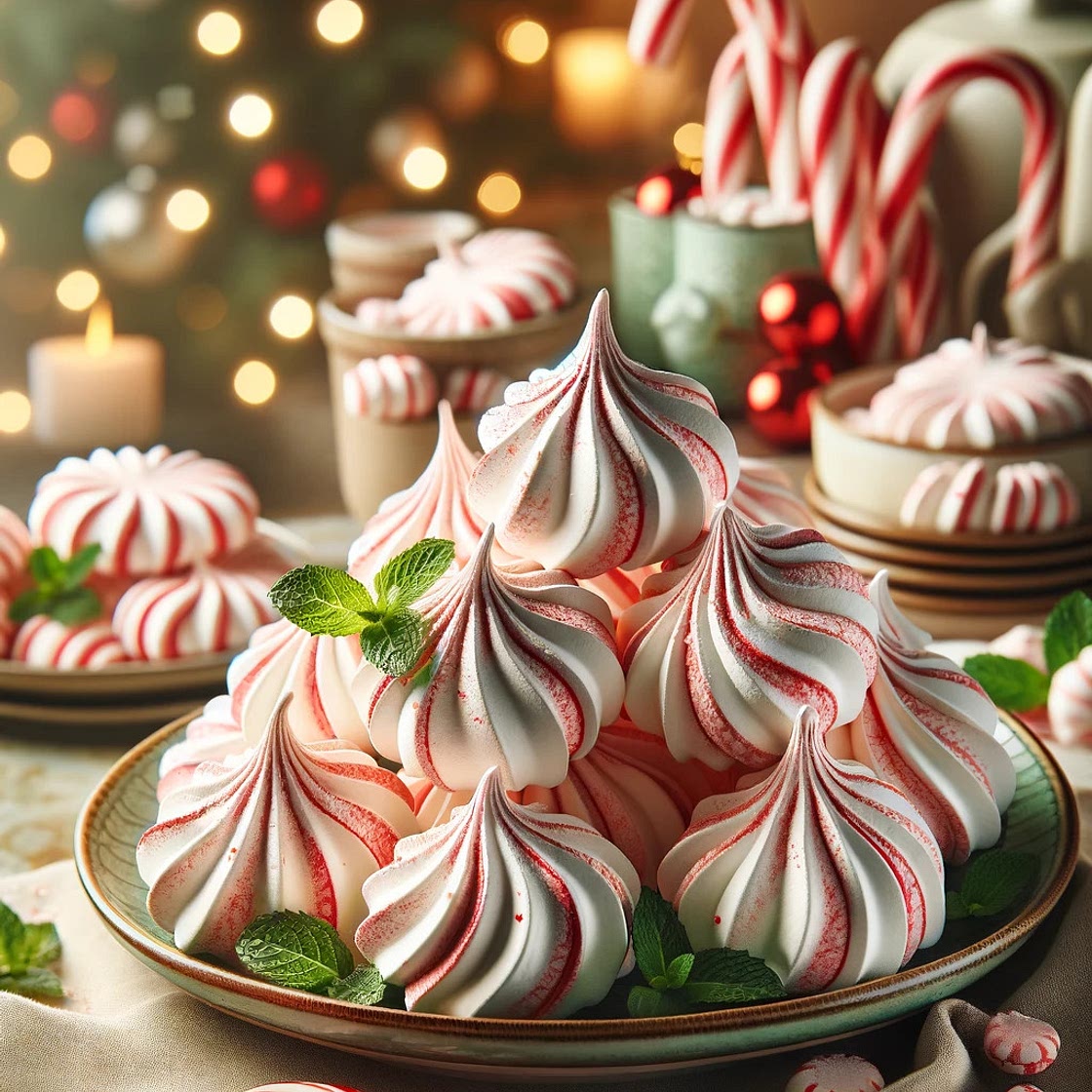 Peppermint Meringues