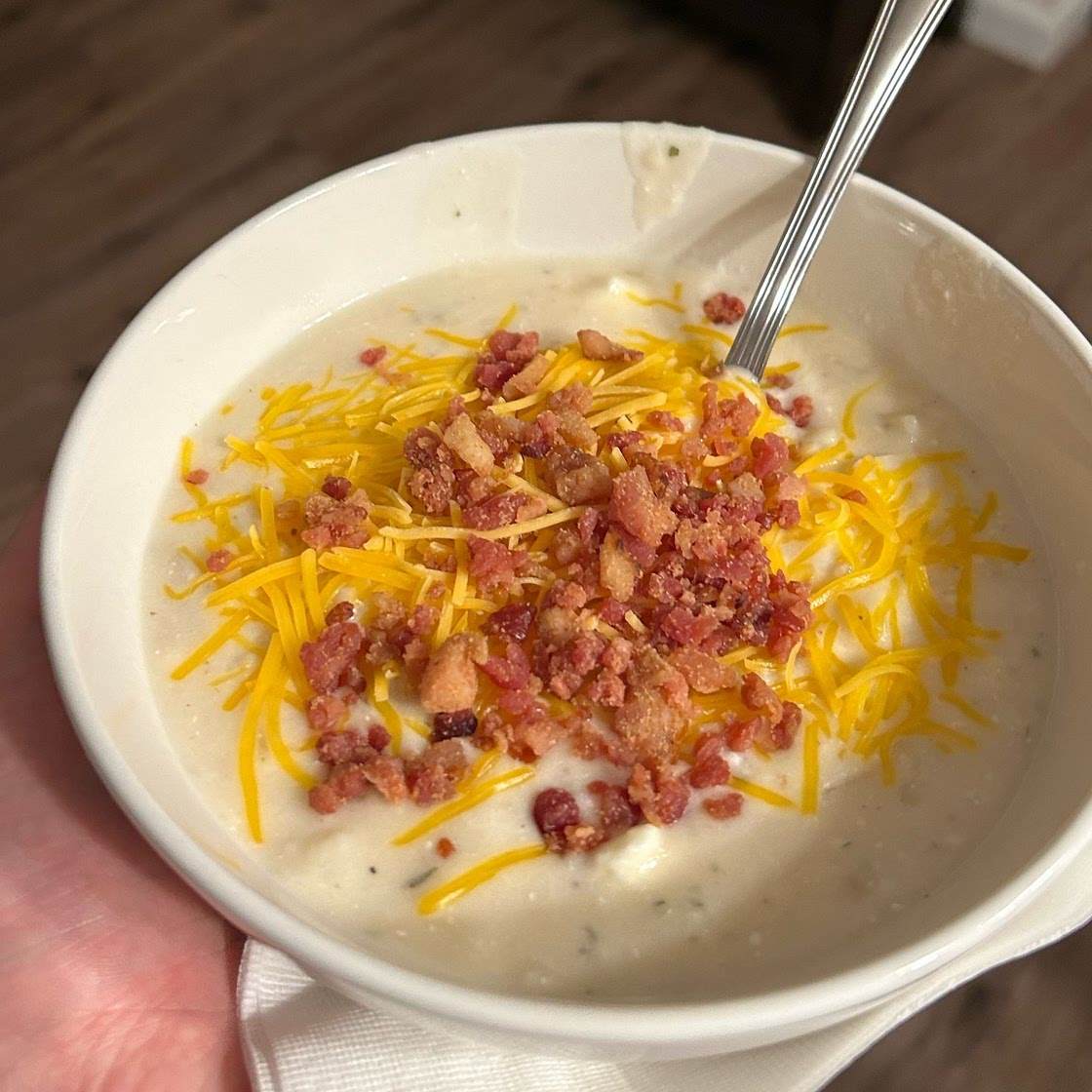 Crockpot Potato Soup with Frozen Hash Browns