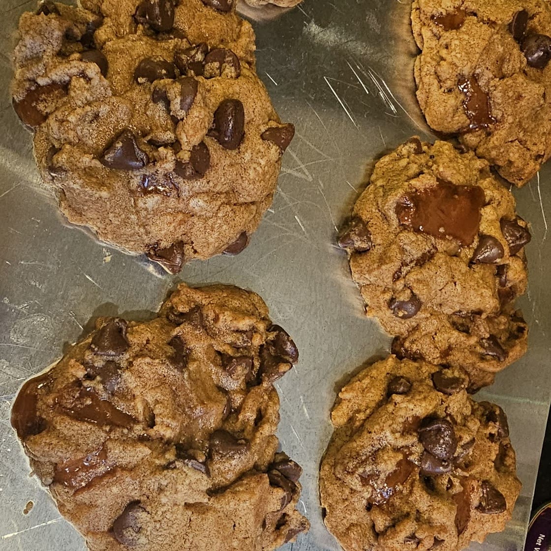 Brown Butter Chocolate Chip Cookies with Homemade Toffee