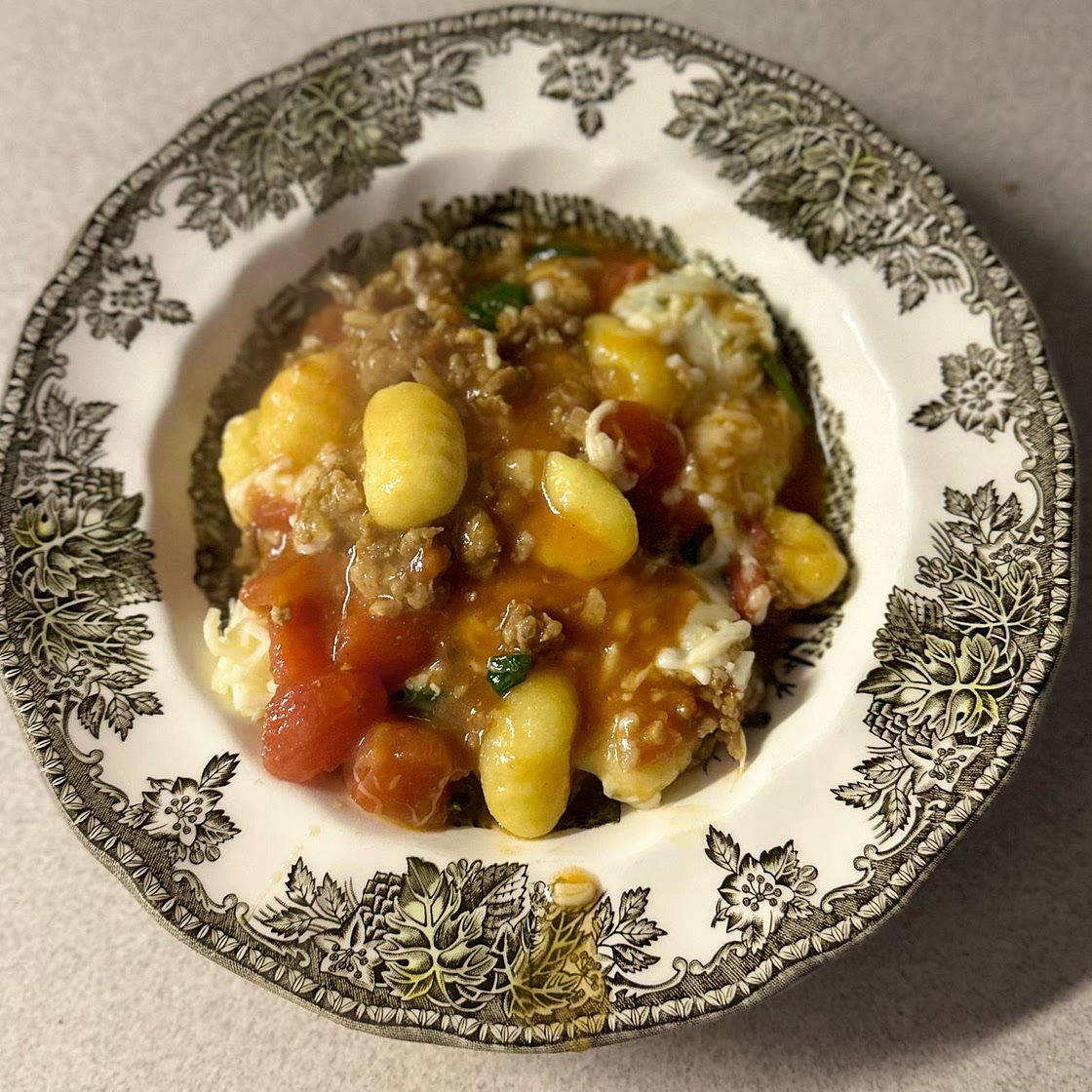Cheesy One-Pot Gnocchi with Italian Sausage & Spinach