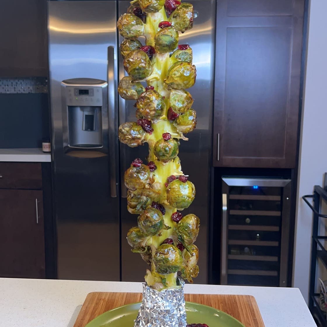 Brussels Sprout Stalk Christmas Tree