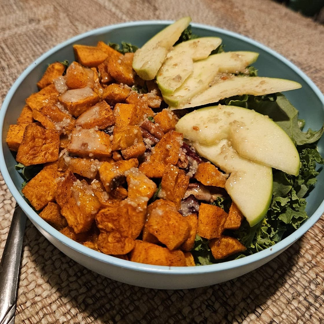 Autumn Kale and Sweet Potato Salad