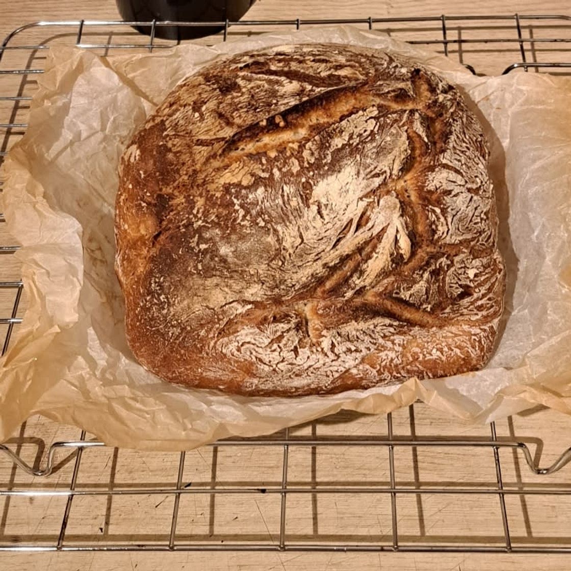 Crusty Roasted Garlic and Rosemary Bread