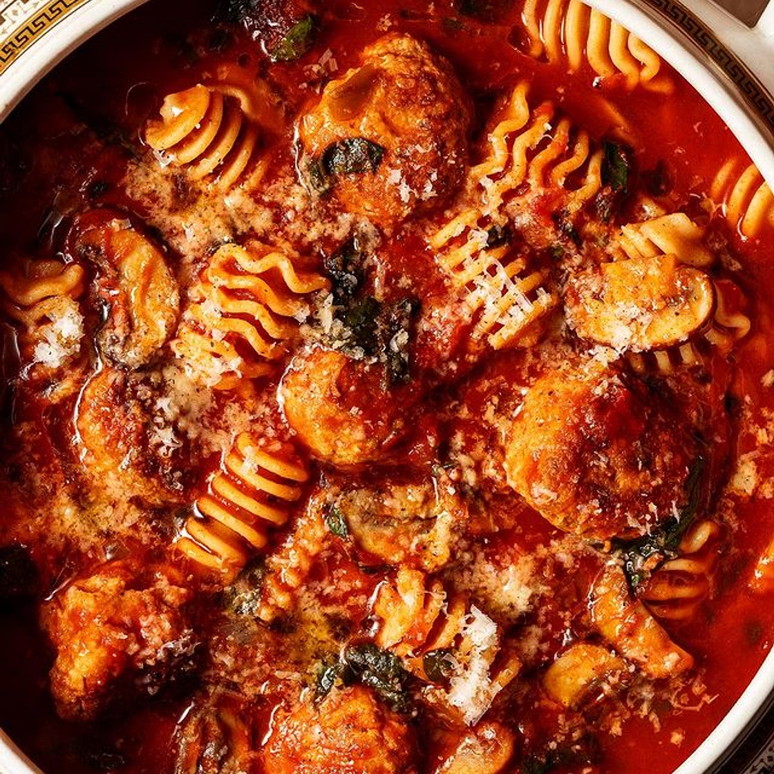 Meatball Soup with Pasta
