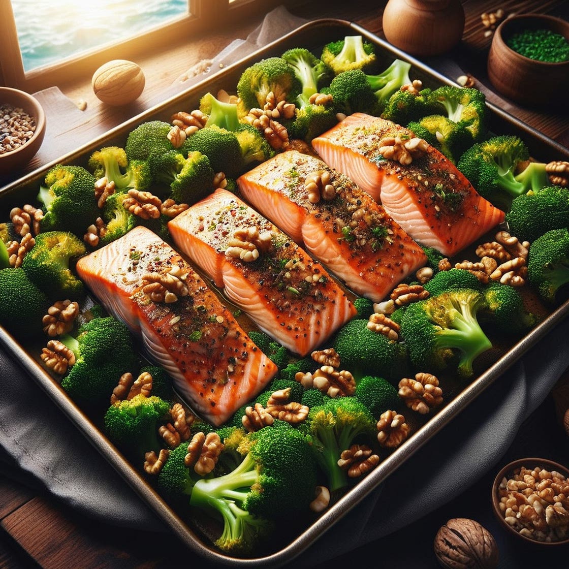 Anti-Inflammatory Salmon with Regenerating Broccoli