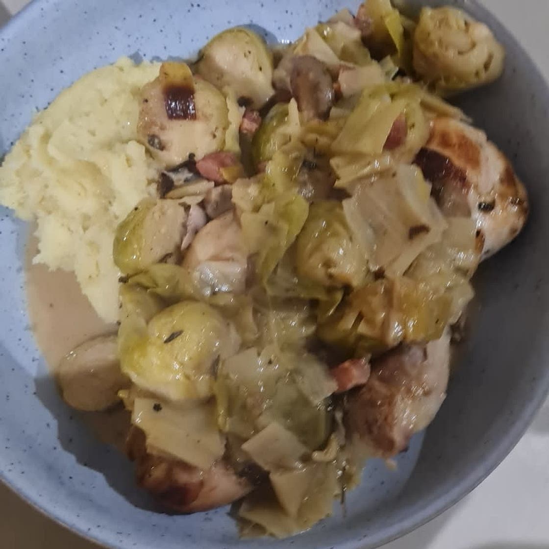 Braised Apple Cider Chicken Dinner