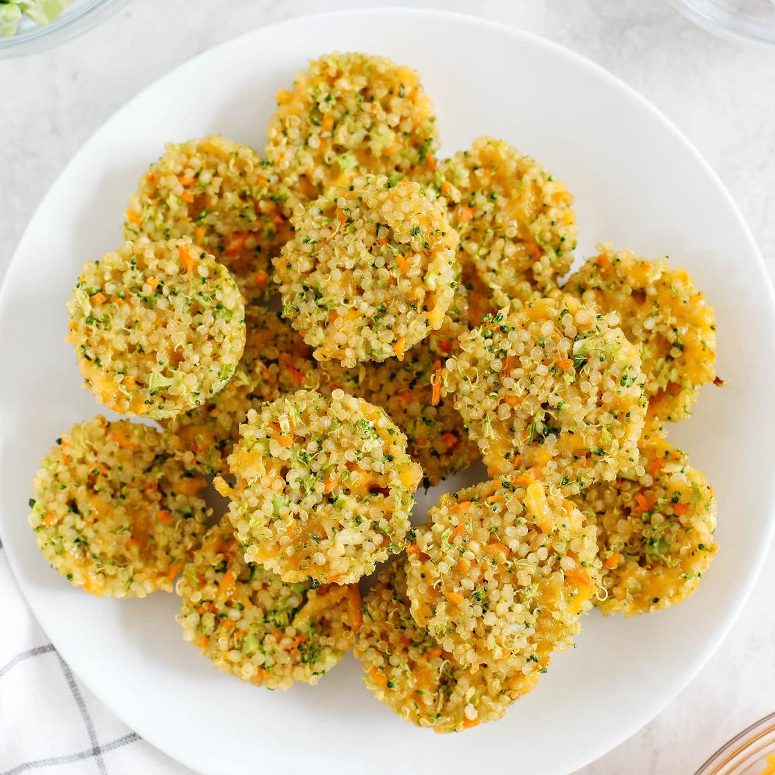 Instant Pot Cheesy Quinoa Broccoli Bites