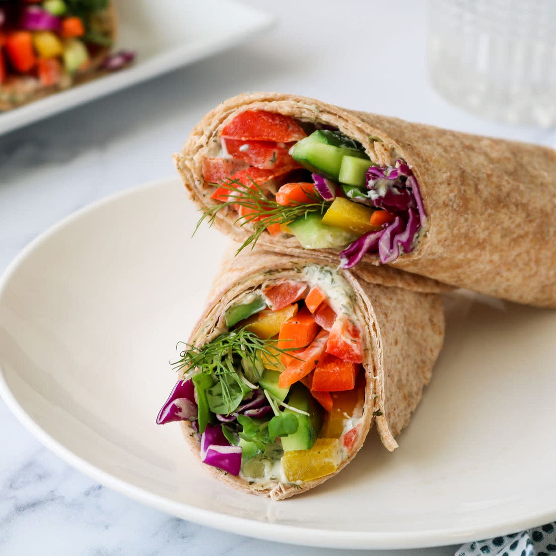 Rainbow Veggie Wraps