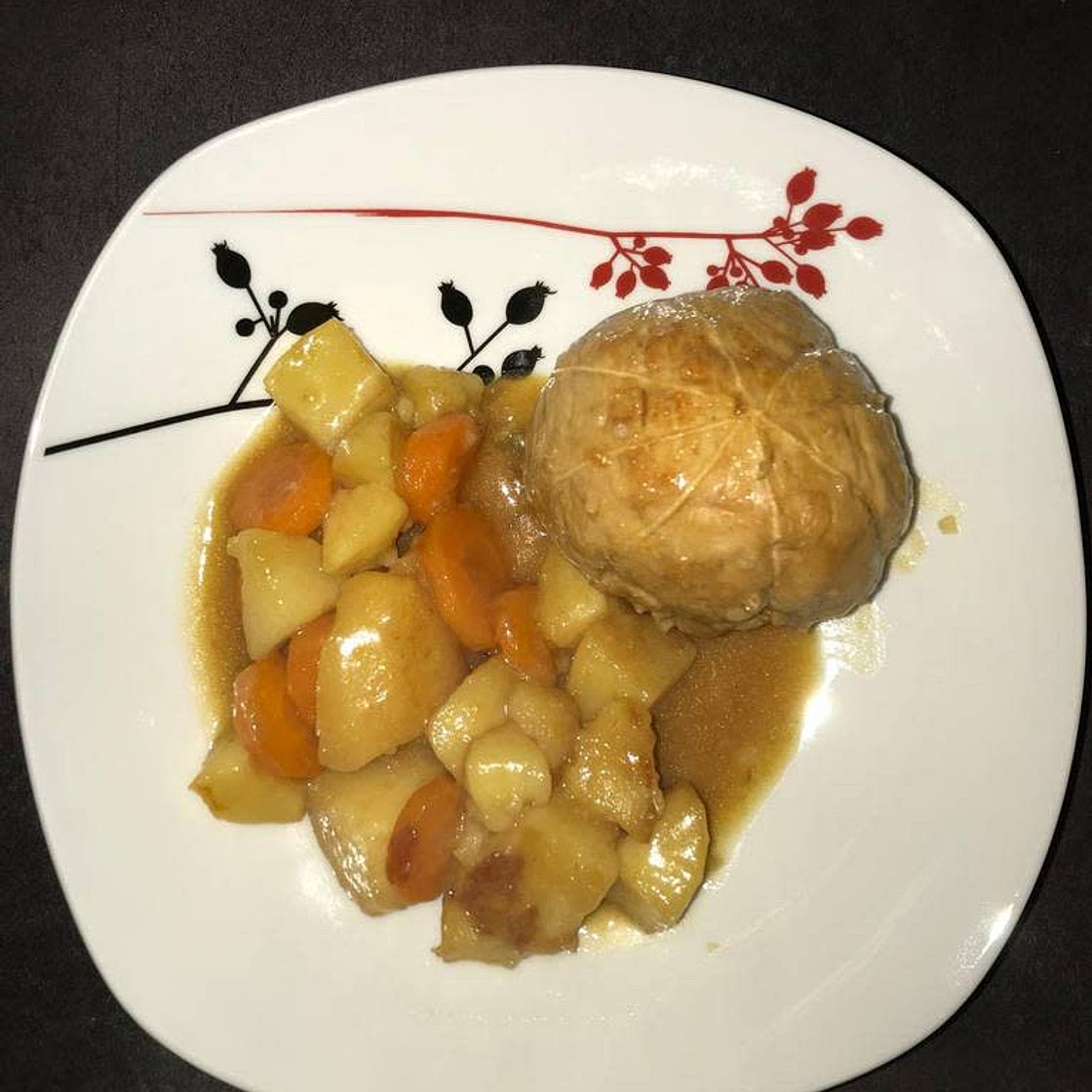 Paupiettes de veau, carottes et pommes de terre