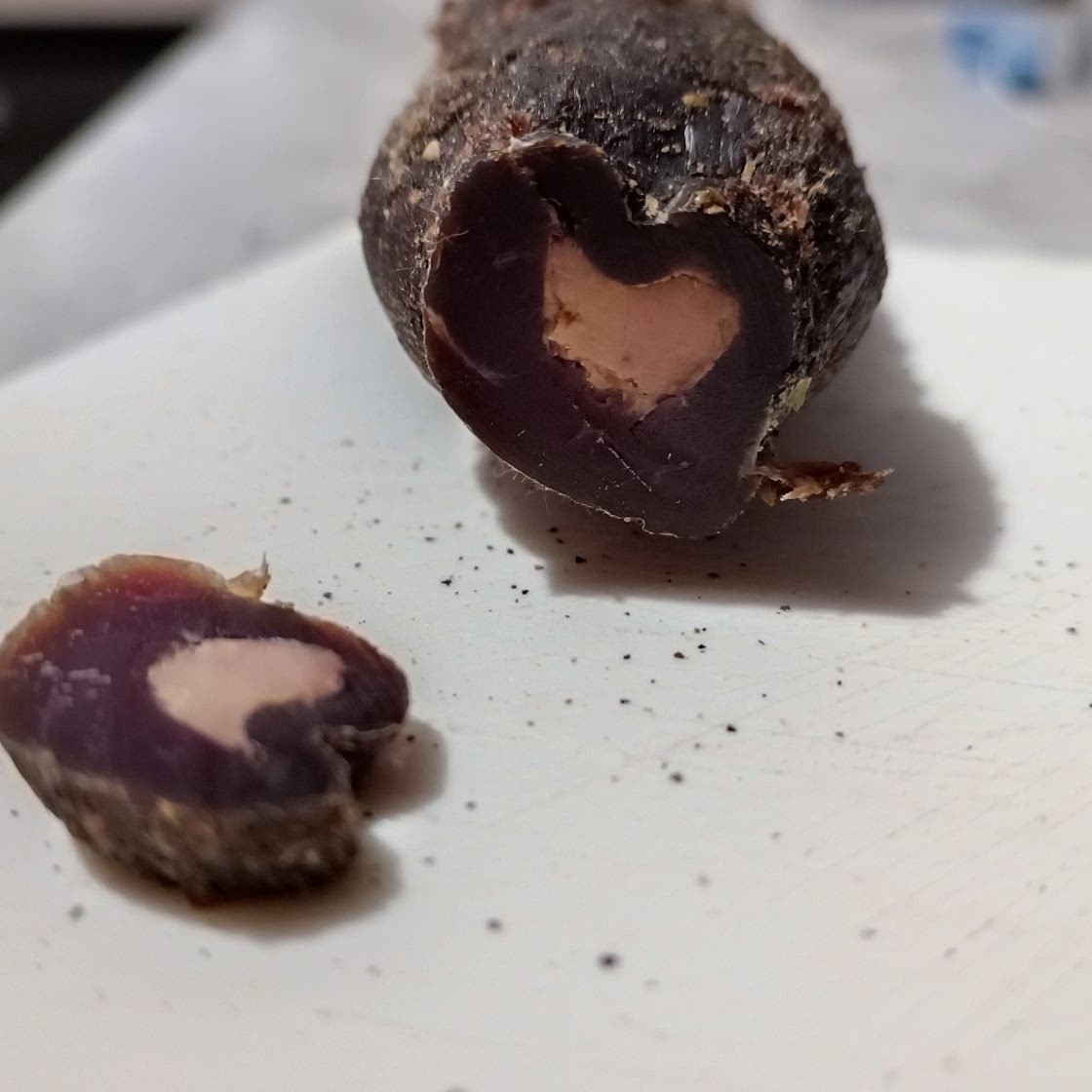 Filet mignon séché farci au foie gras