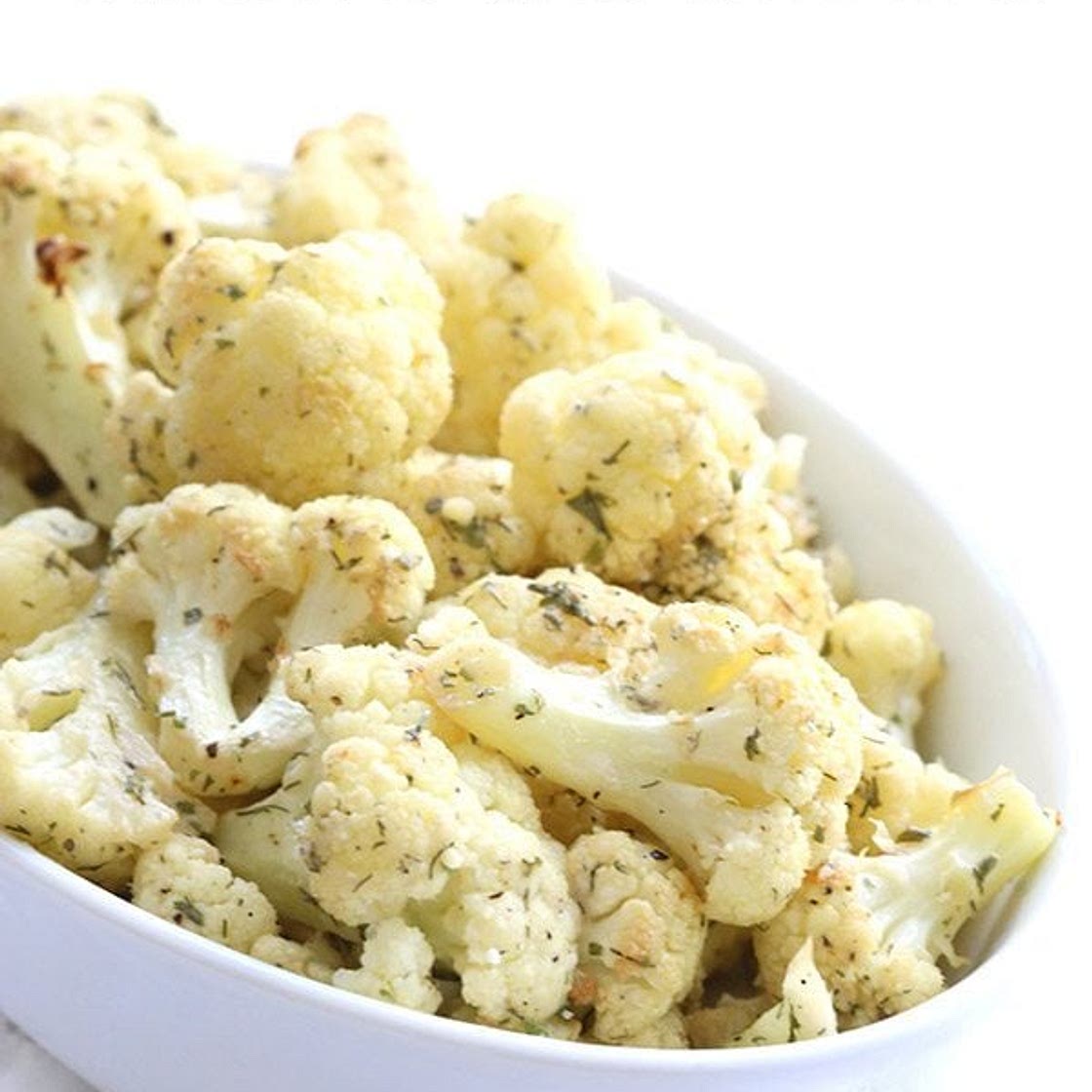 Cheddar Ranch Roasted Cauliflower
