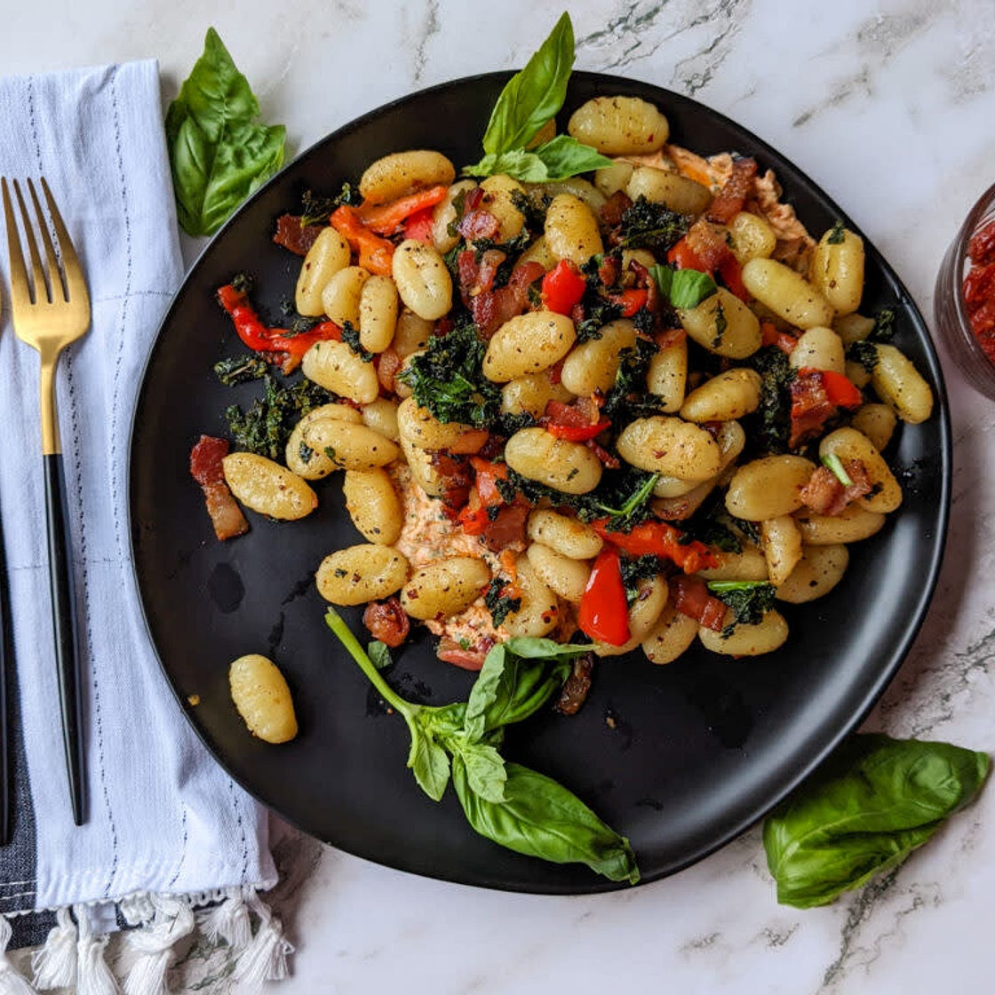 Sun-Dried Tomato and whipped Goat Cheese Gnocchi