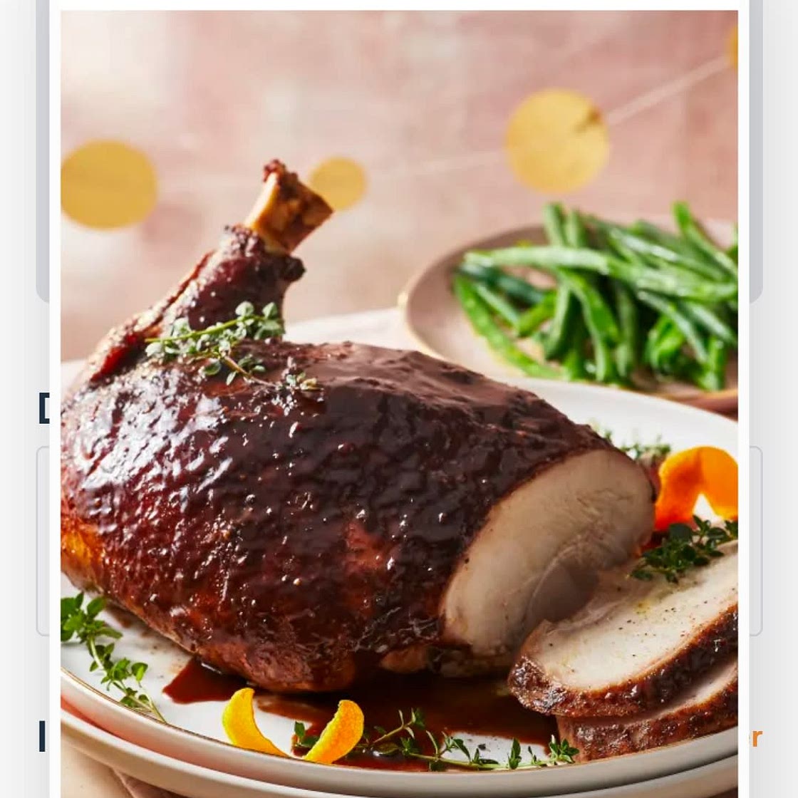 Brined and glazed turkey breast.