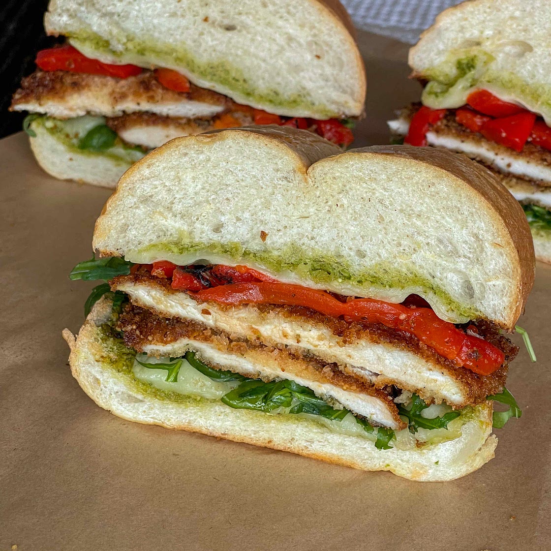 Pesto Chicken Cutlet Sandwich 