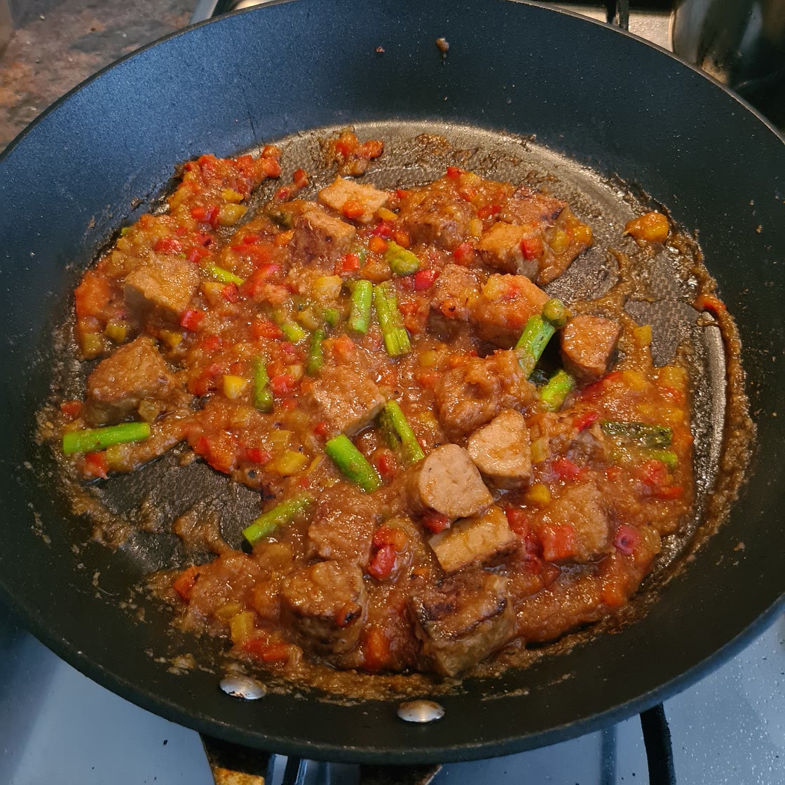 Sweet and Sour Tempeh with Quinoa