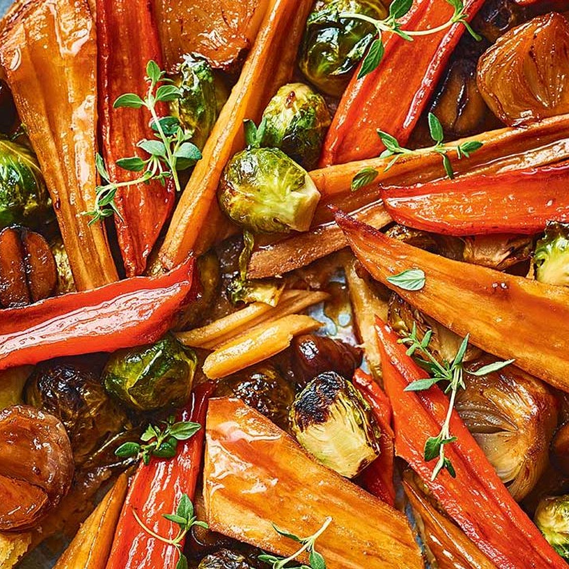 Christmas veggie tarte tatin