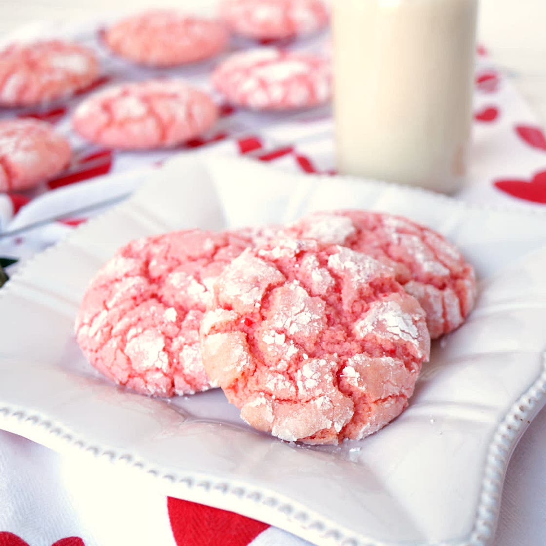 Strawberry Cake Mix Cookies