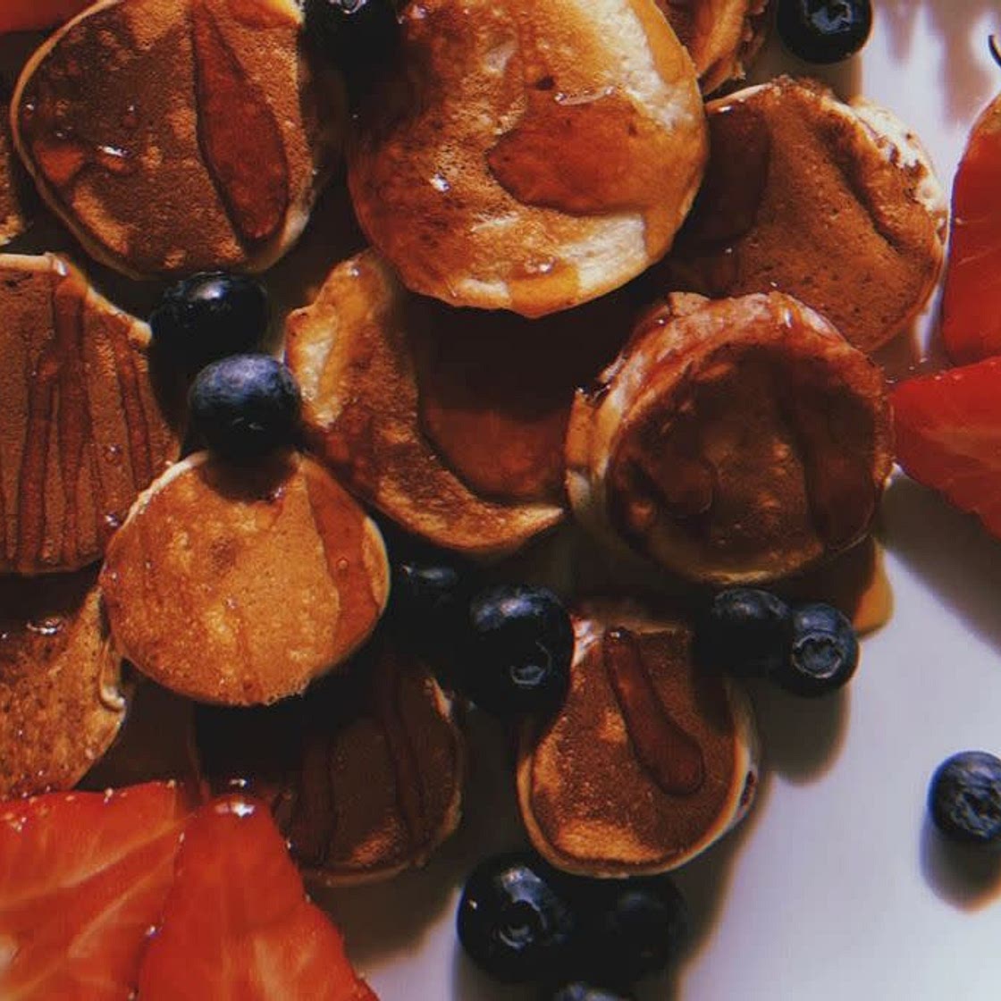 strawberry pancake bites