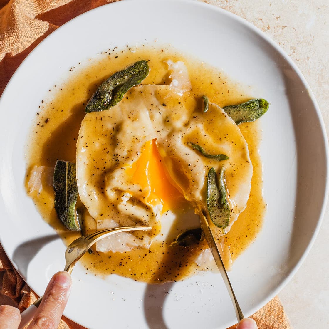 Egg Yolk Ravioli (Raviolo al Uovo)