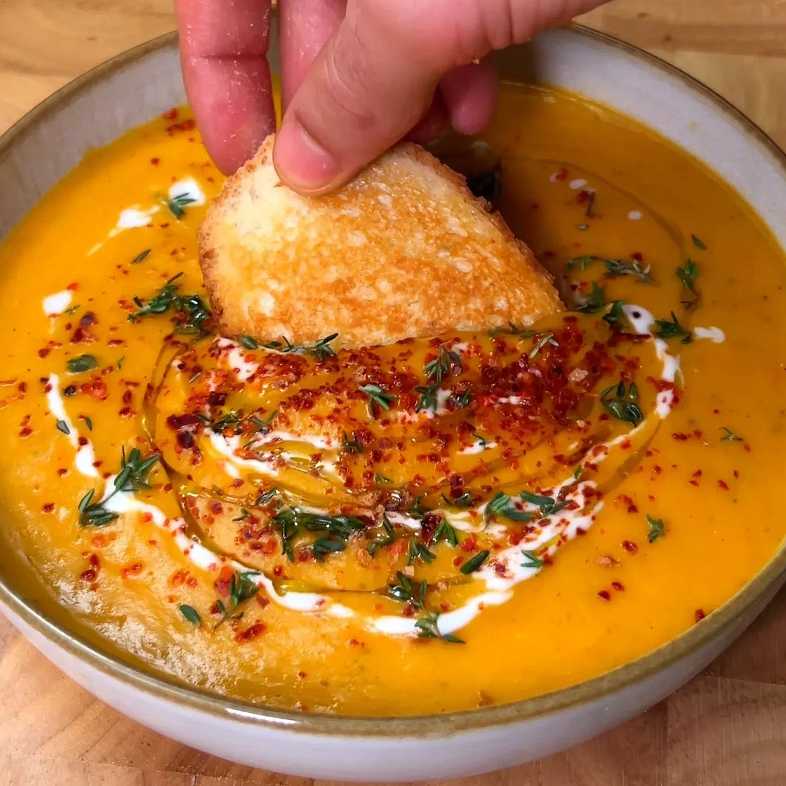 Sweet Potato and Carrot Soup with Coconut Milk