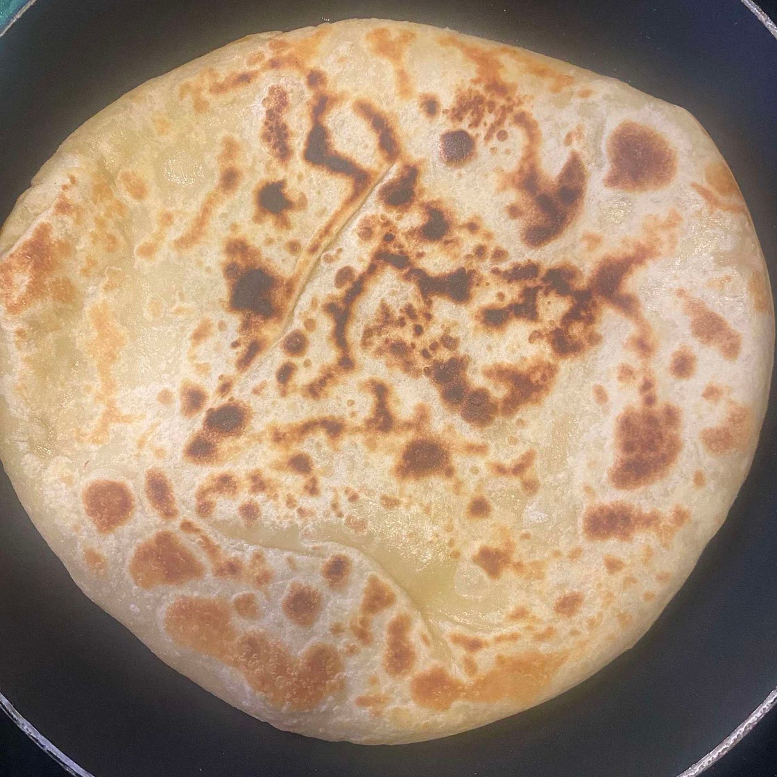 Pita bread with sweet potato 