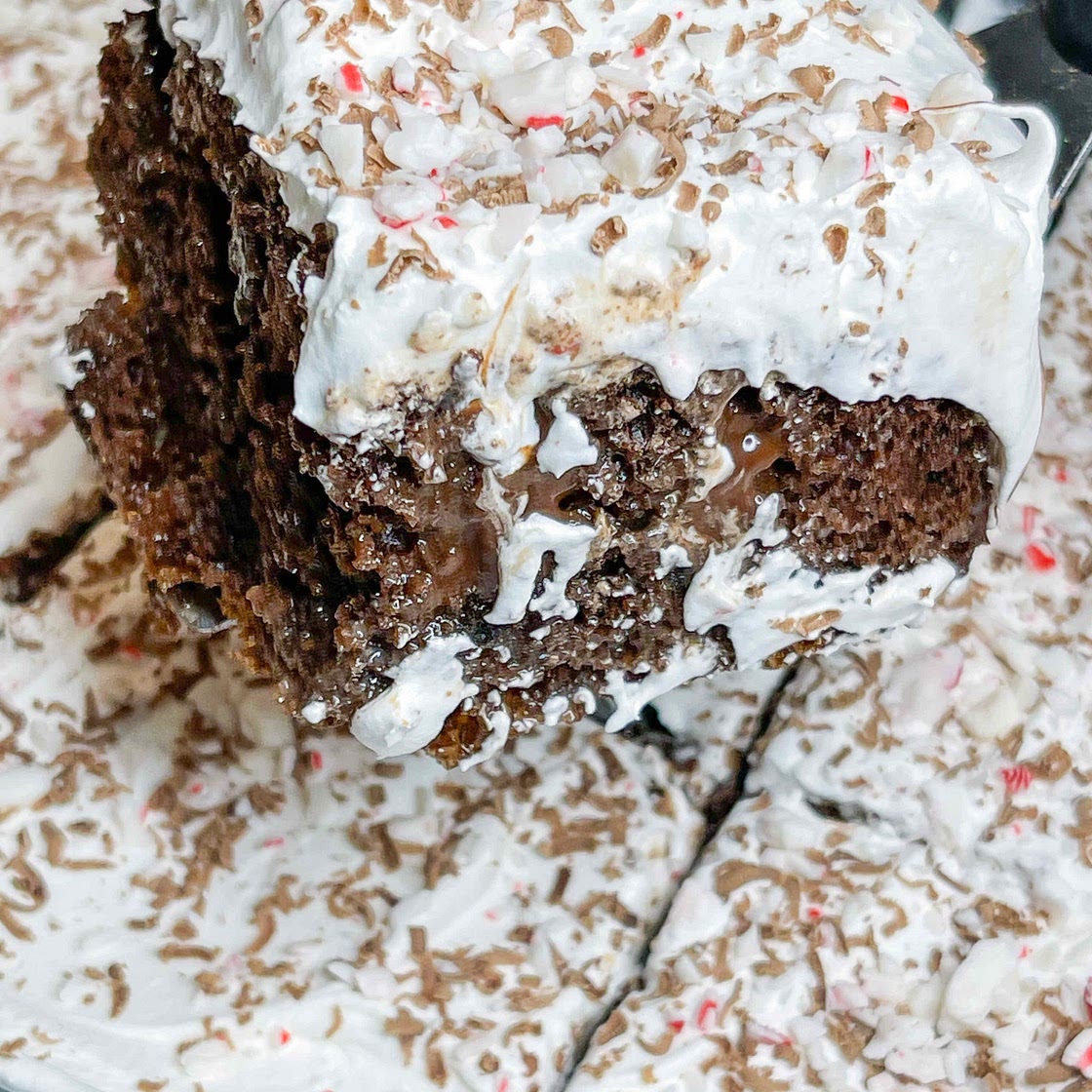 Chocolate Peppermint poke Cake