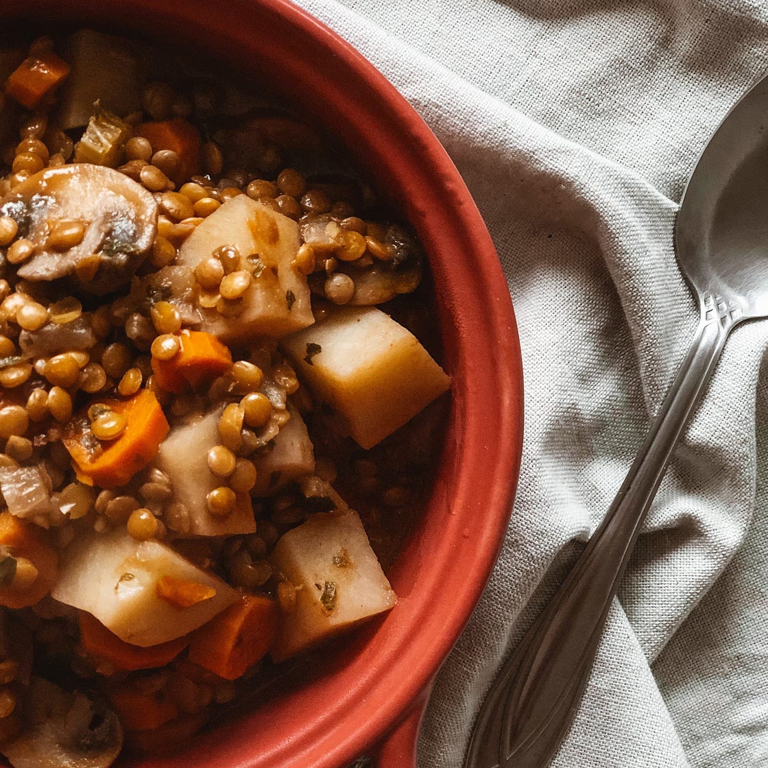Lentilles façon bourguignonne