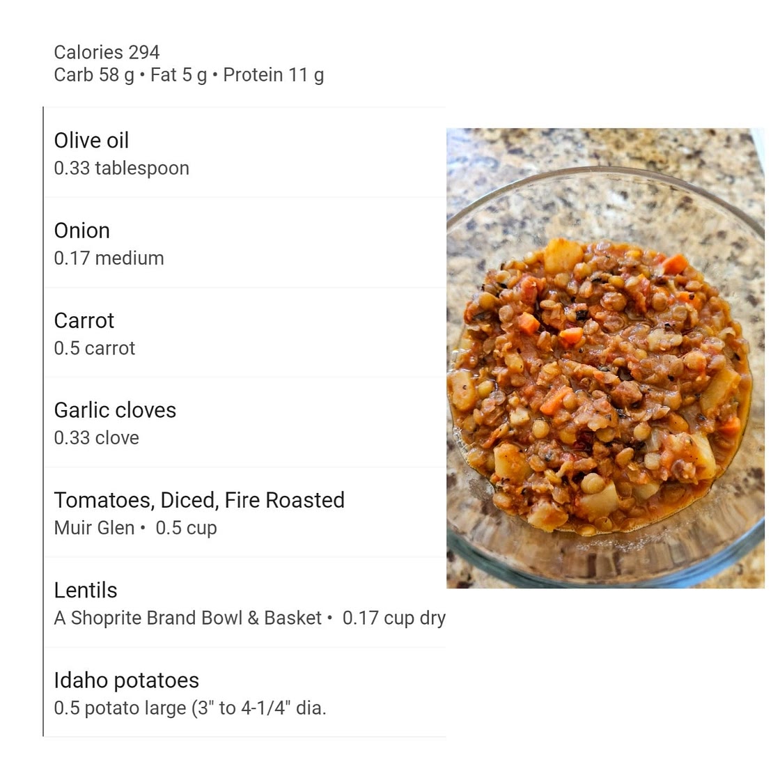 Tomato Lentil Soup