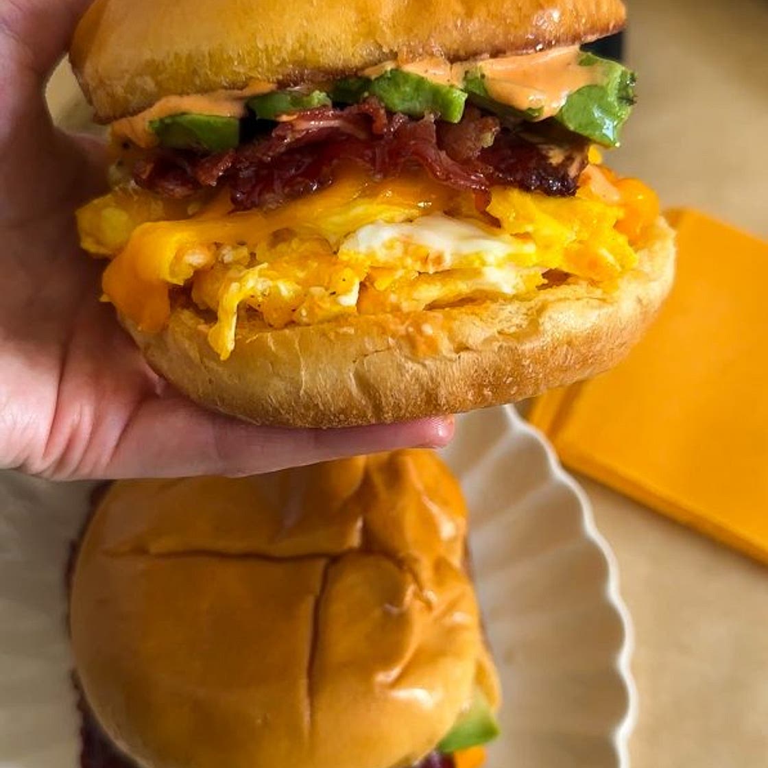 Cheesy Chipotle Breakfast Sandwiches