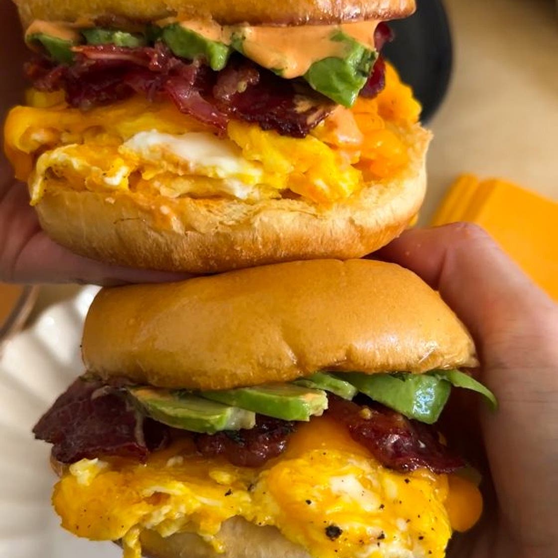 Cheesy Chipotle Breakfast Sandwiches
