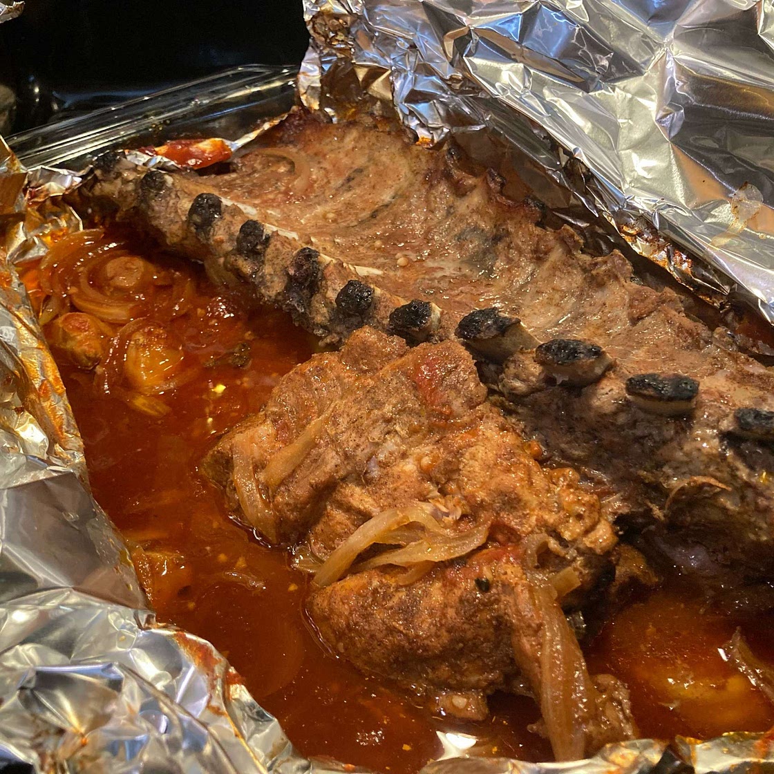 Bourbon pork ribs