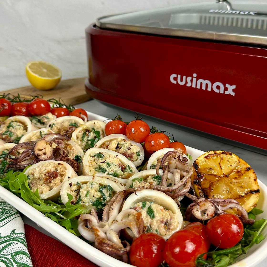 Grilled Stuffed Calamari