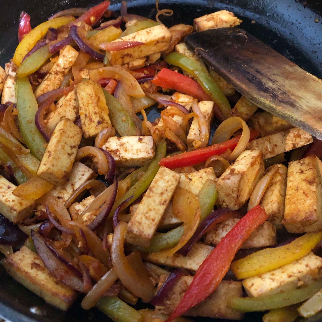 Tofu fajitas