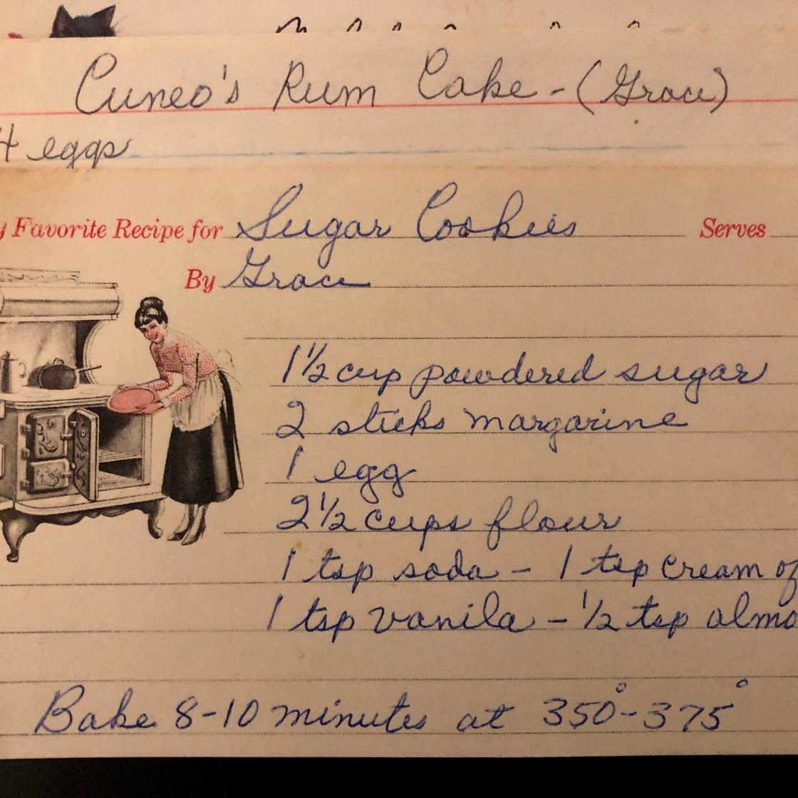 Great grandma Grace’s sugar cookie recipe 