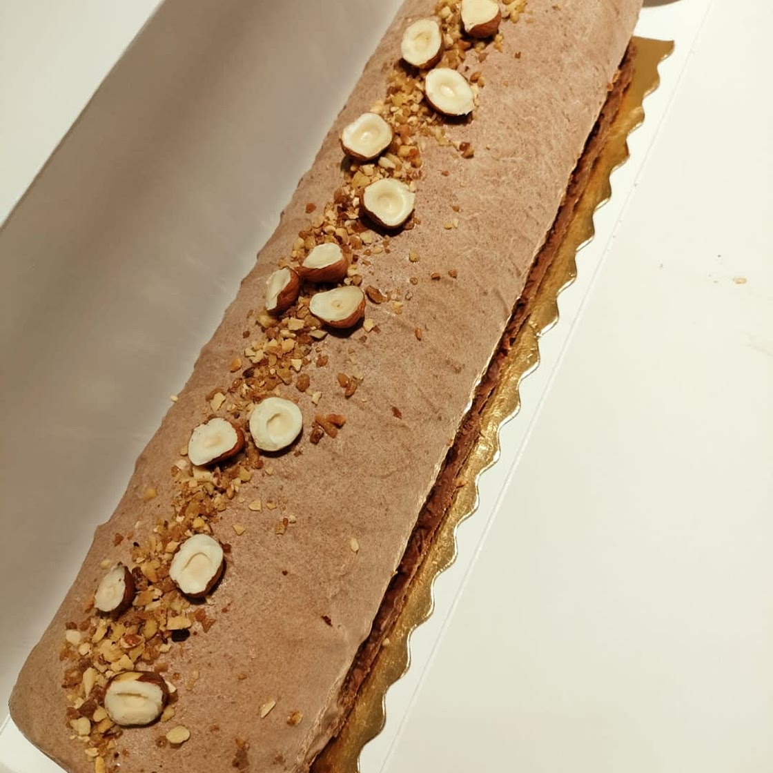Bûche de Noël chocolat praliné