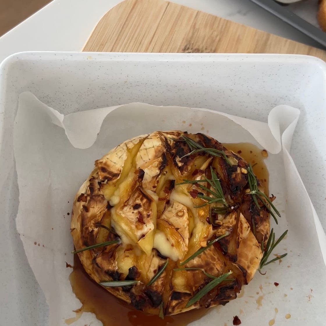Hot honey baked Brie 